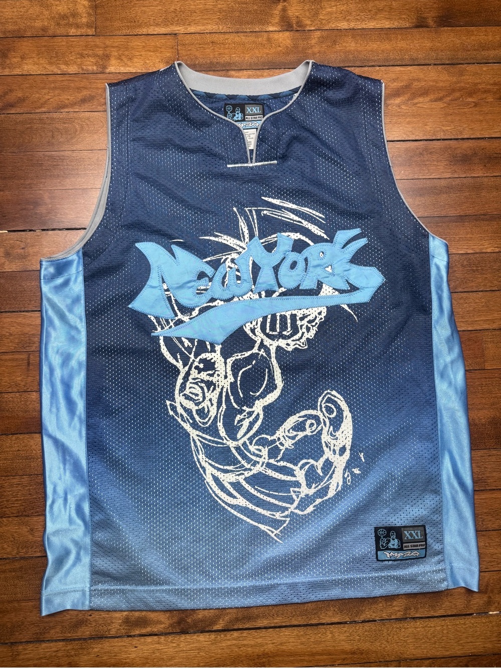 Vintage 90s Y2K All Star Pro Gradient Mesh Streetball Size XXL